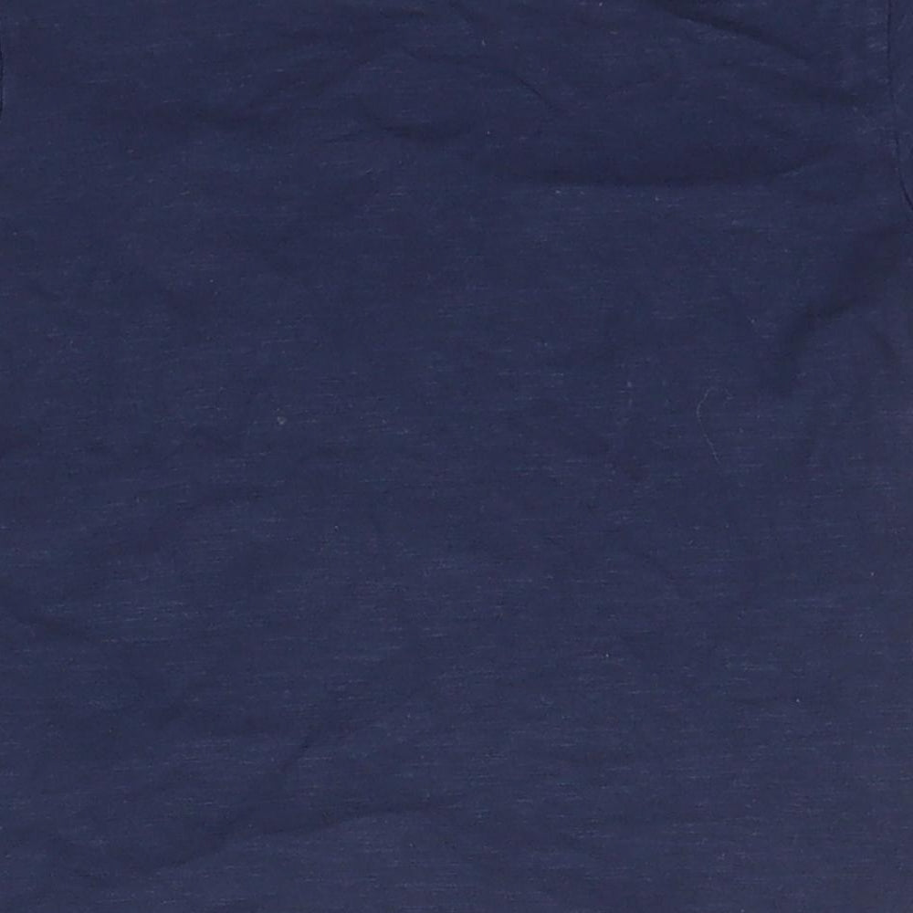 Matalan Boys Blue Cotton Basic T-Shirt Size 2-3 Years Crew Neck Pullover