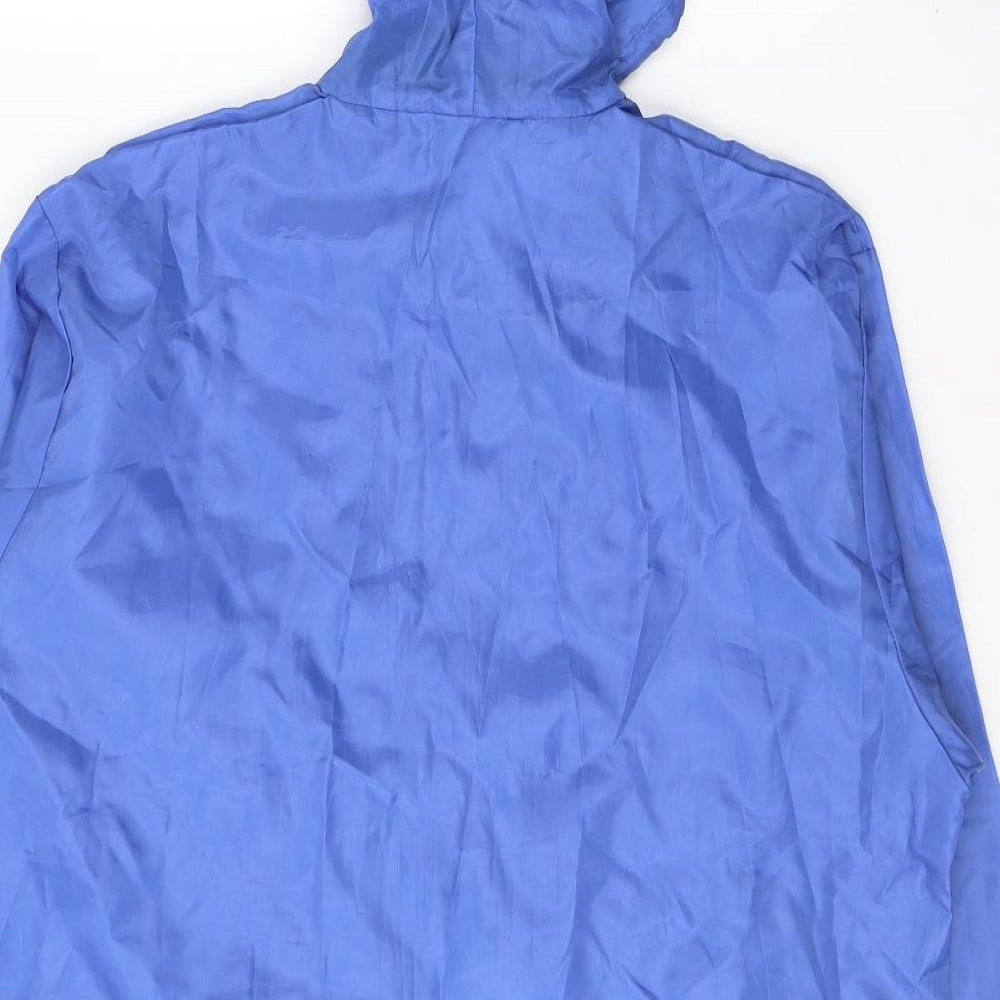 Protection Womens Blue Rain Coat Coat Size M Zip