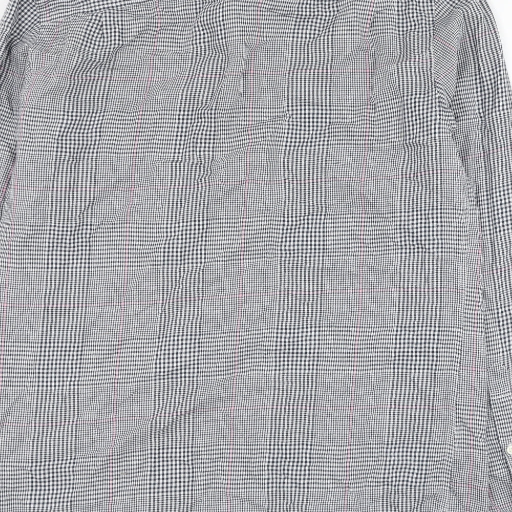 Jack Wills Mens Blue Check Cotton Button-Up Size M Collared Button