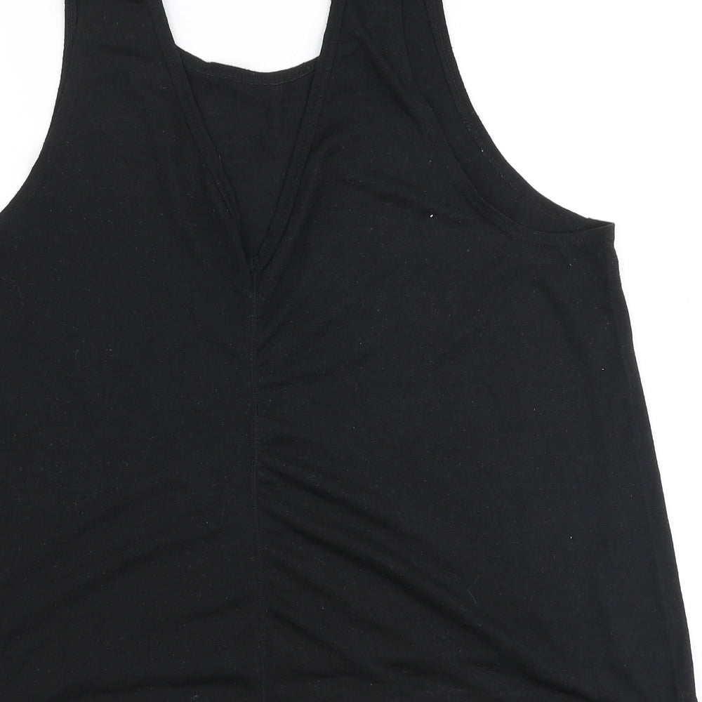 LA Gear Womens Black Polyester Jersey Tank Size 10 Round Neck Pullover