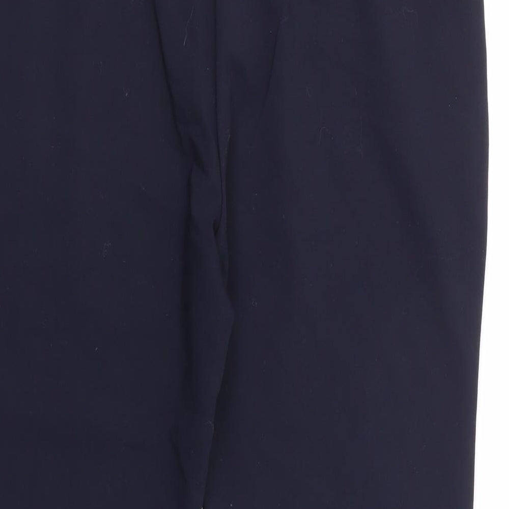 Papaya Womens Blue Polyester Trousers Size 12 L25 in Regular
