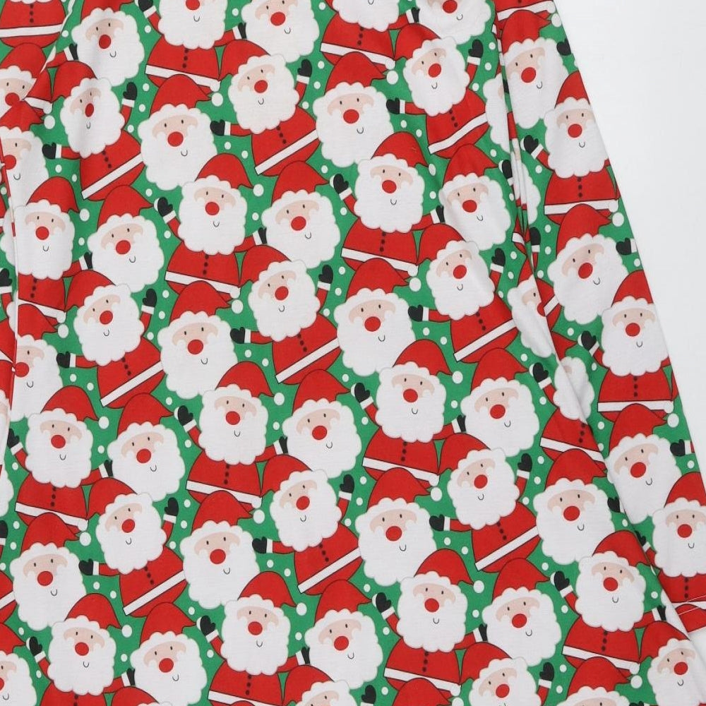Alt Womens Multicoloured Geometric Polyester Trapeze & Swing Size M Round Neck - Santa Dress