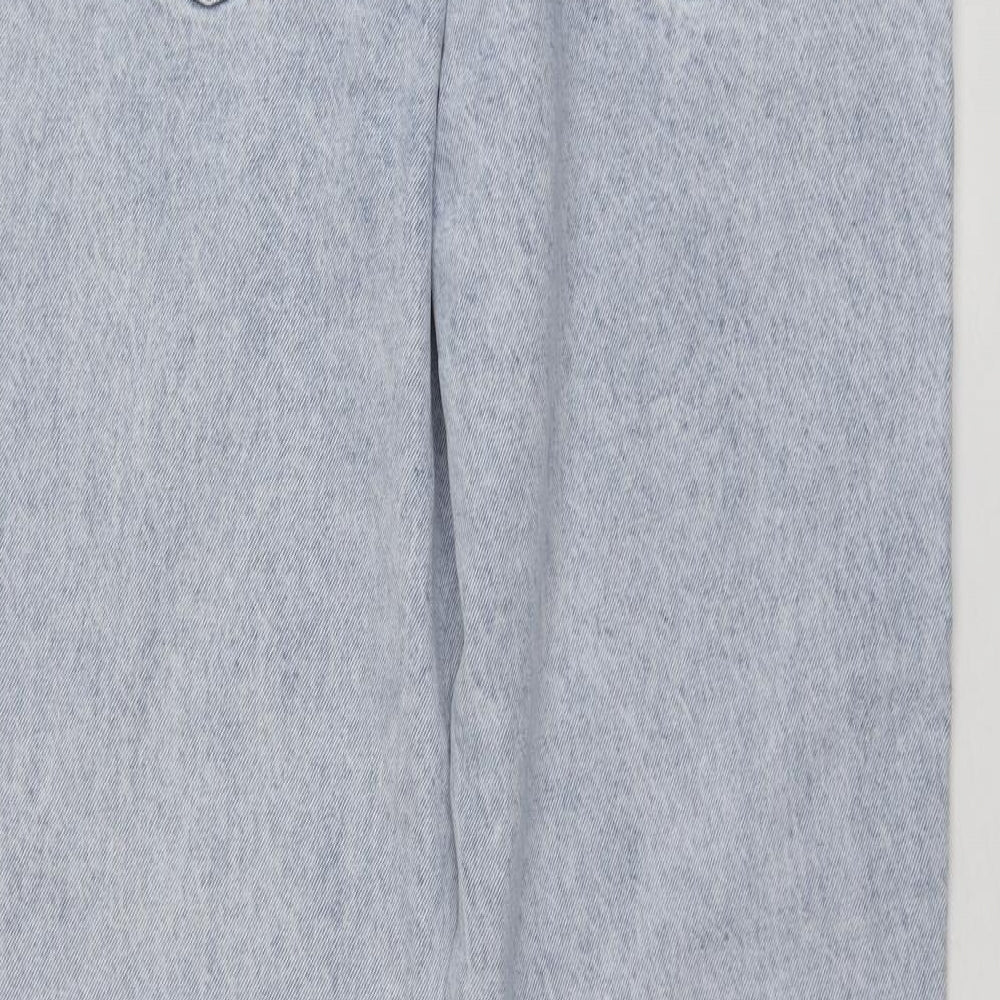 Primark Womens Blue Cotton Boyfriend Jeans Size 14 L29.5 in Regular