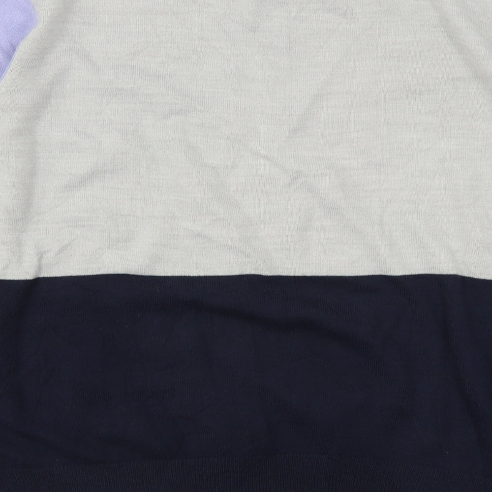 Marks and Spencer Womens Multicoloured Round Neck Acrylic Pullover Jumper Size 16
