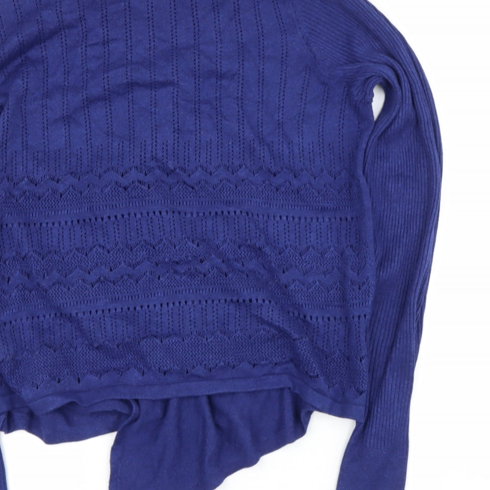 sainsburys Womens Blue V-Neck Polyester Cardigan Jumper Size 16