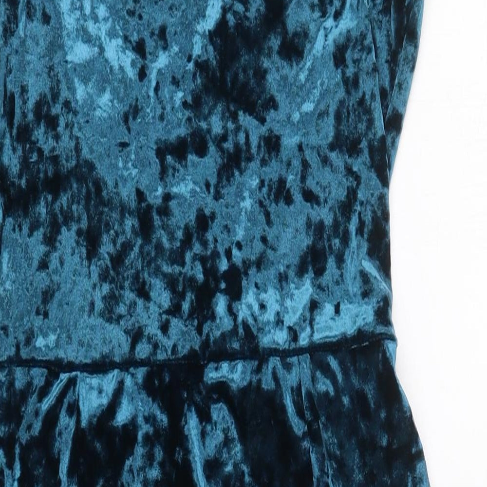 New Look Womens Blue Polyester Wrap Dress Size 10 Sweetheart - `
