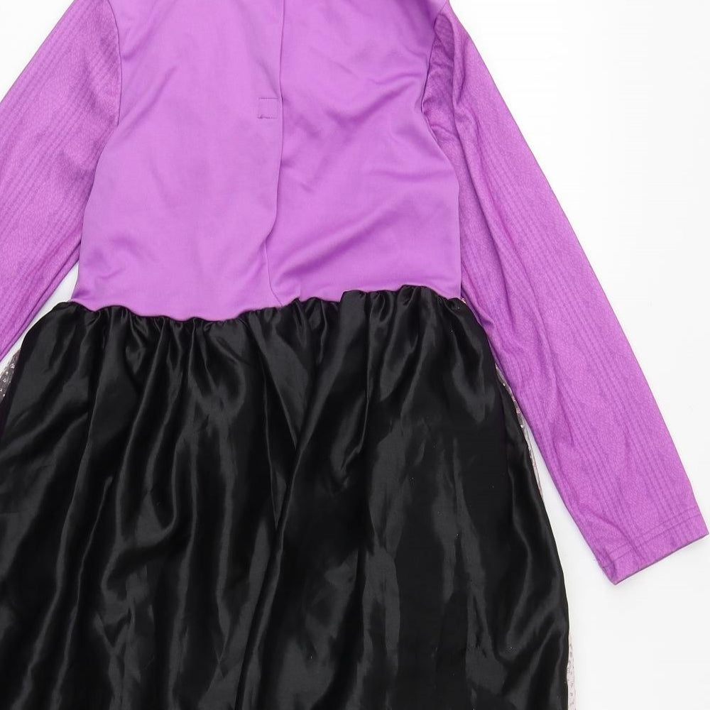 George Girls Multicoloured Geometric Polyester Fit & Flare Size 7-8 Years Round Neck - David Williams Gangsta Granny Costume