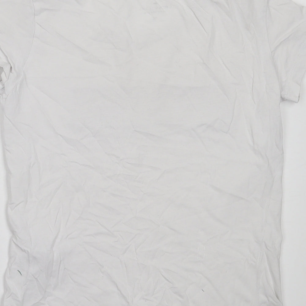 Cross Jeans Womens White Cotton Basic T-Shirt Size XS Crew Neck