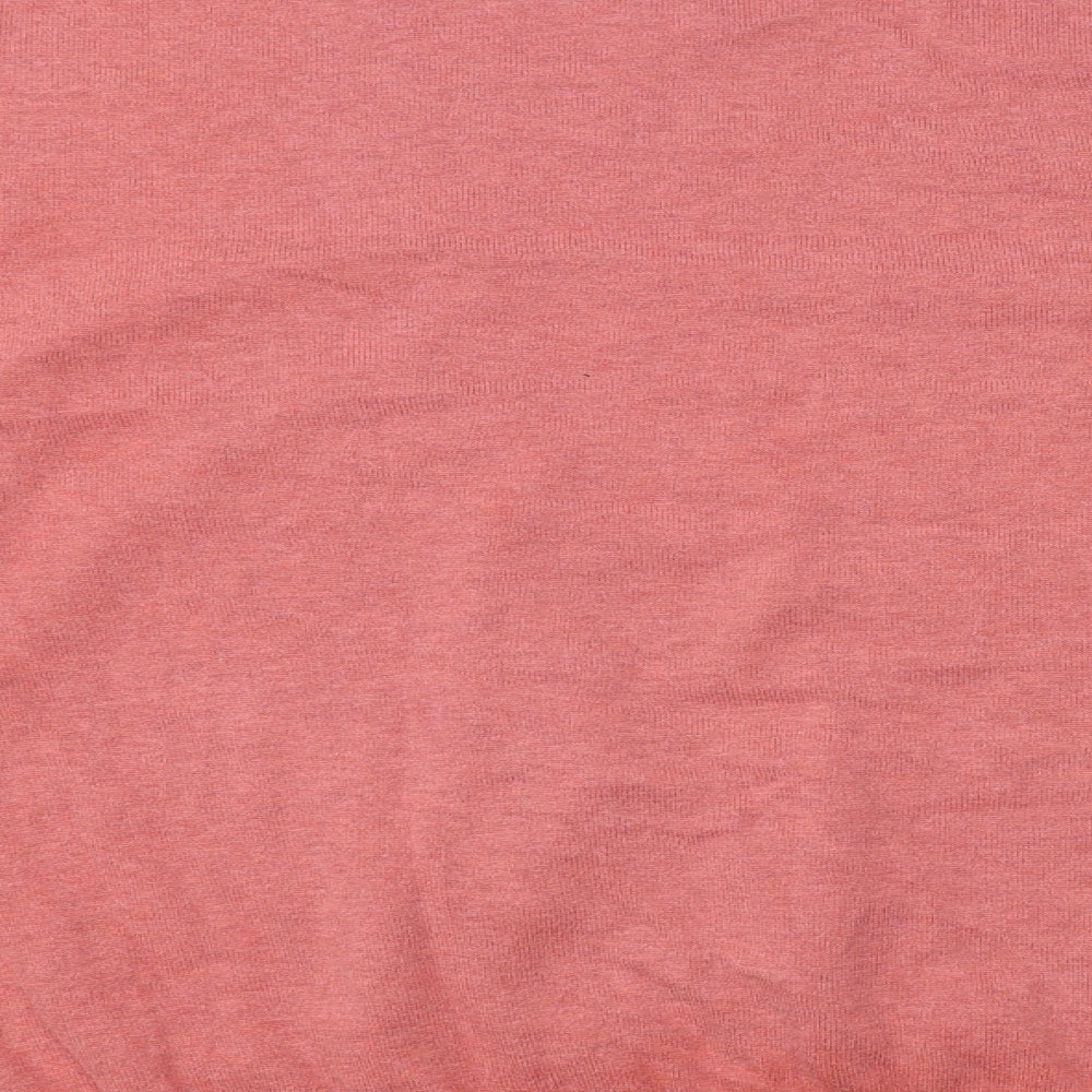 Marks and Spencer Womens Pink V-Neck Cotton Pullover Jumper Size 2XL