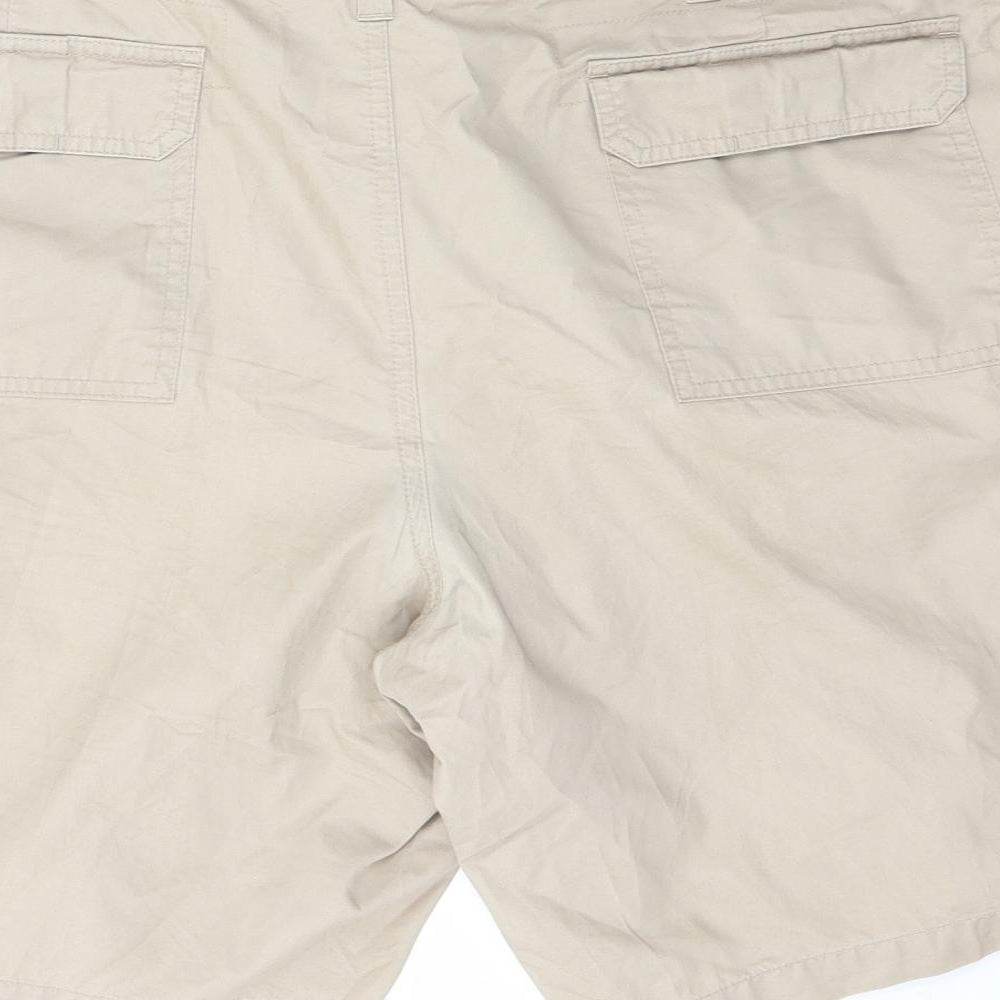 Blue Harbour Mens Beige Cotton Cargo Shorts Size 40 L6 in Regular Buckle - Marks and Spencer