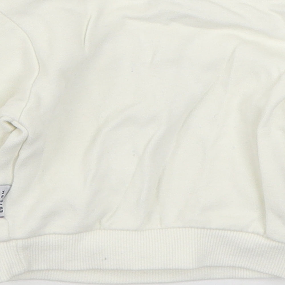 Baby Hi Girls White Cotton Pullover Jumper Size 6-9 Months Pullover