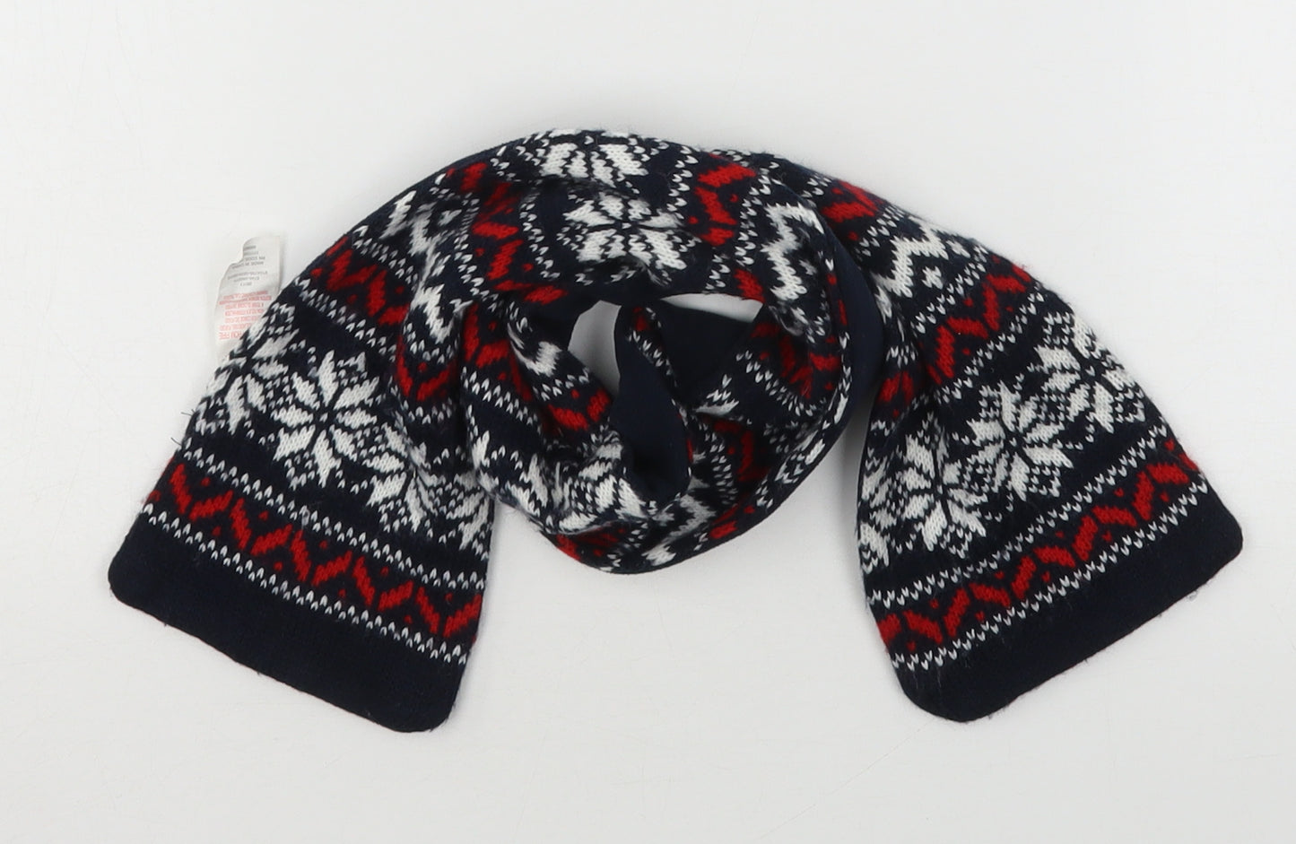 Primark Boys Multicoloured Fair Isle Acrylic Scarf Size Regular