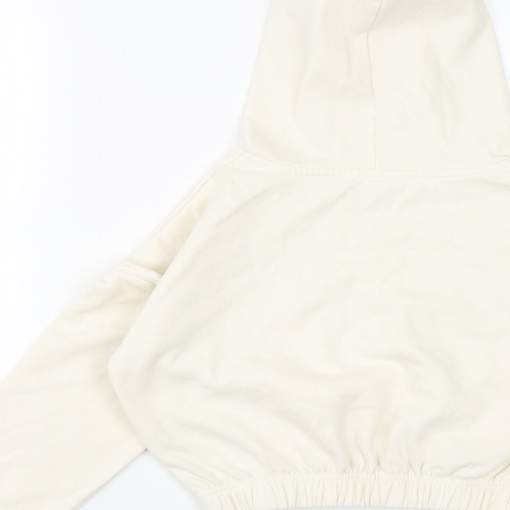 Jeff&Co Girls White Cotton Pullover Hoodie Size 11-12 Years