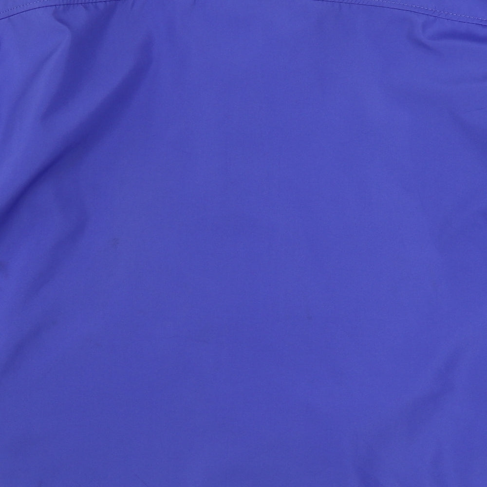bm collection Womens Blue Rain Coat Coat Size L Zip