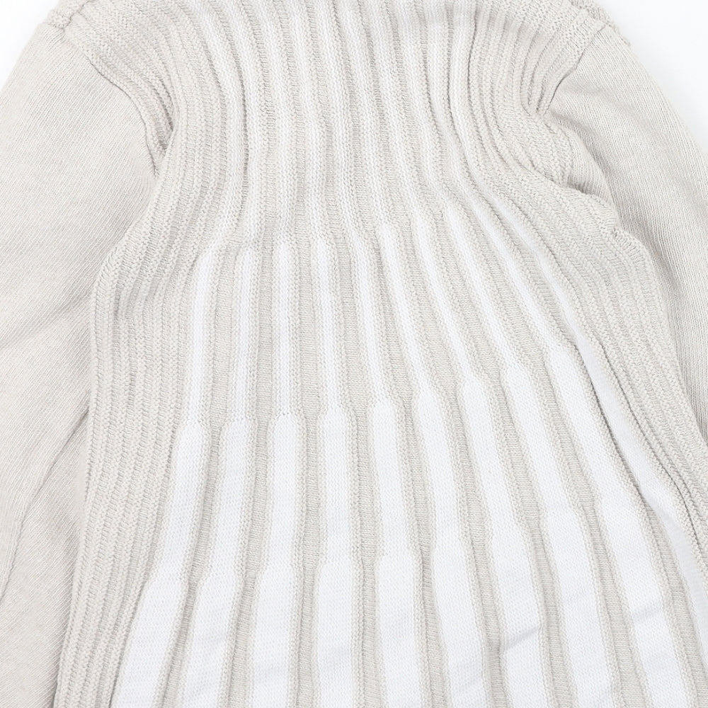 Chicco Womens Beige Round Neck Cotton Cardigan Jumper Size S