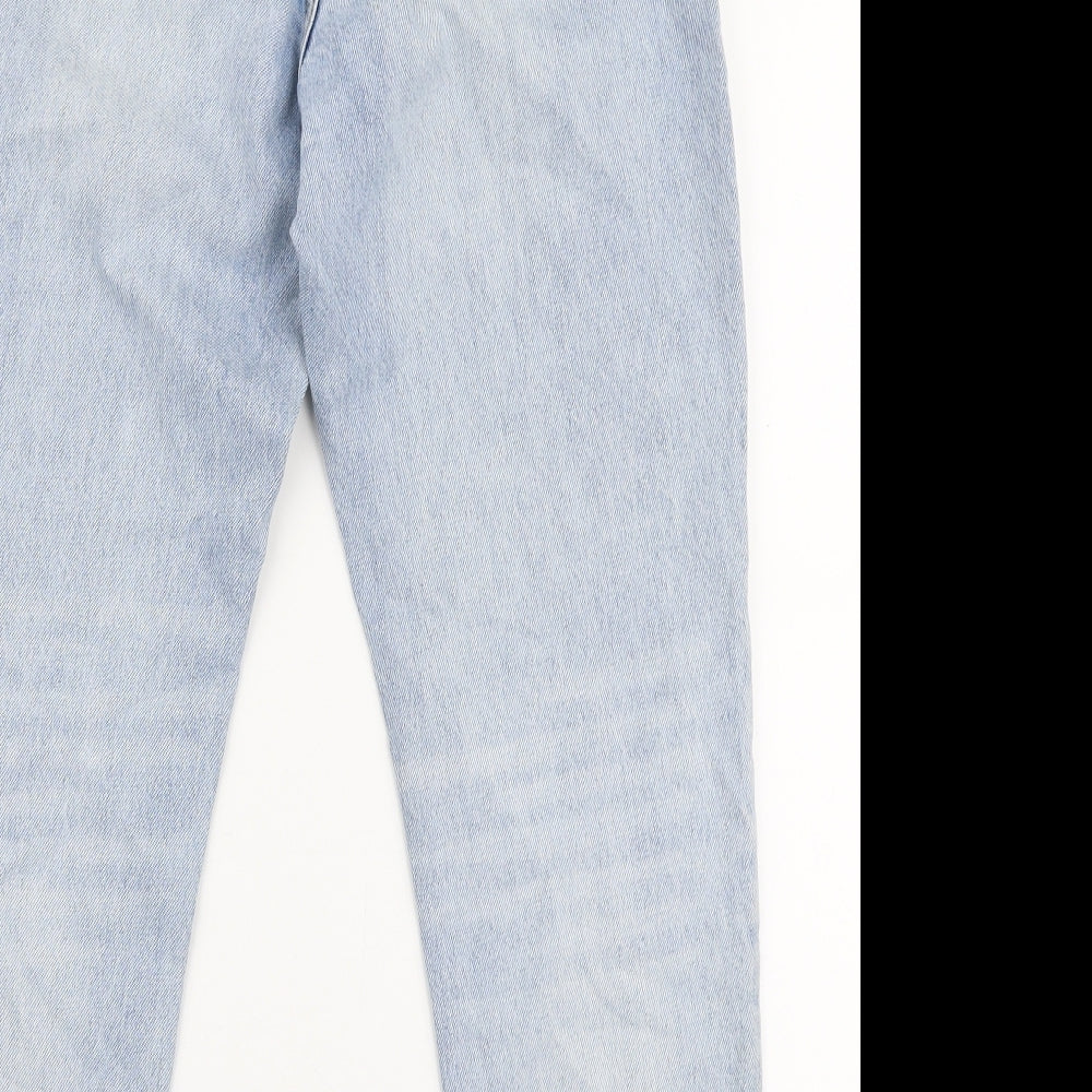 VERO MODA Womens Blue 100% Cotton Straight Jeans Size 25 in L30 in Regular Zip