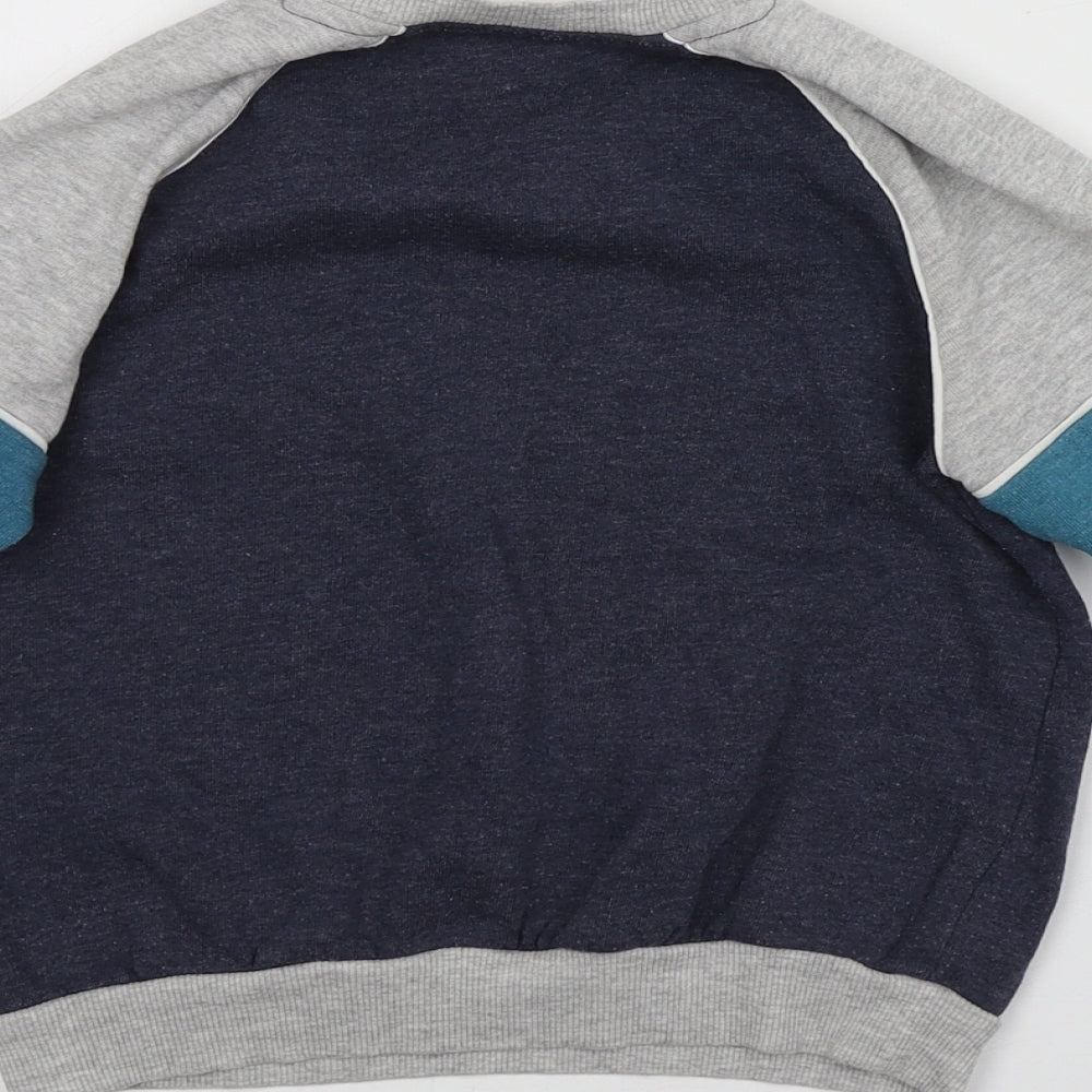 Very Girls Blue Round Neck Cotton Pullover Jumper Size 5-6 Years