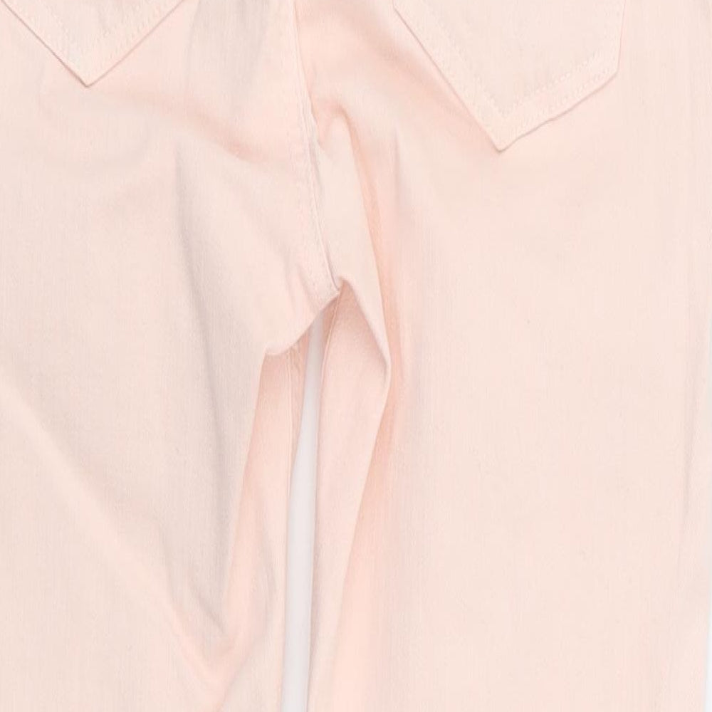 Jack Wills Womens Pink Cotton Skinny Jeans Size 26 in L25 in Extra-Slim Zip