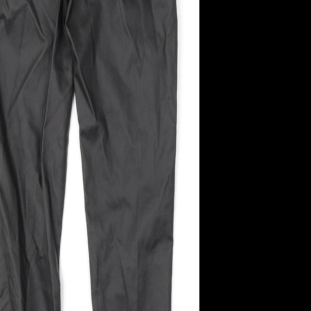 Preworn Womens Black Viscose Trousers Size 28 L28 in Regular