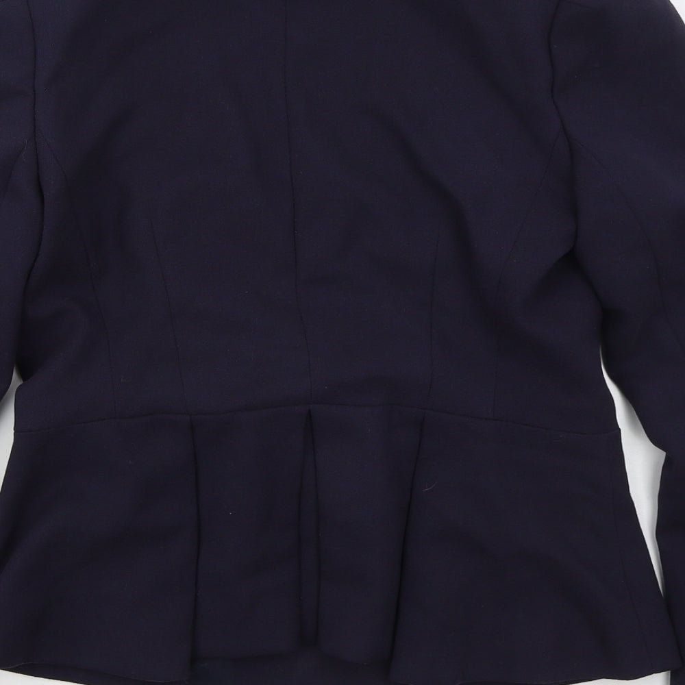 Marks and Spencer Womens Blue Jacket Size 10 Button