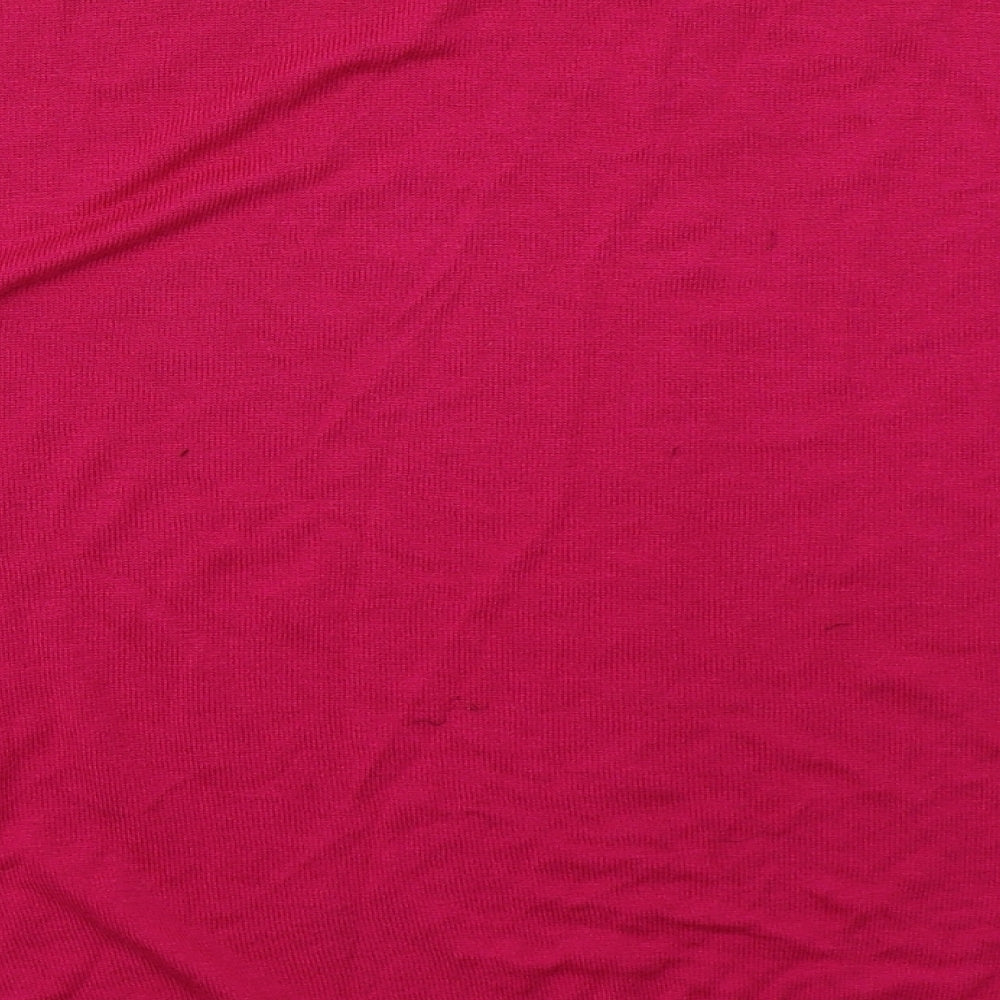 Marks and Spencer Womens Pink Crew Neck Acrylic Pullover Jumper Size 12