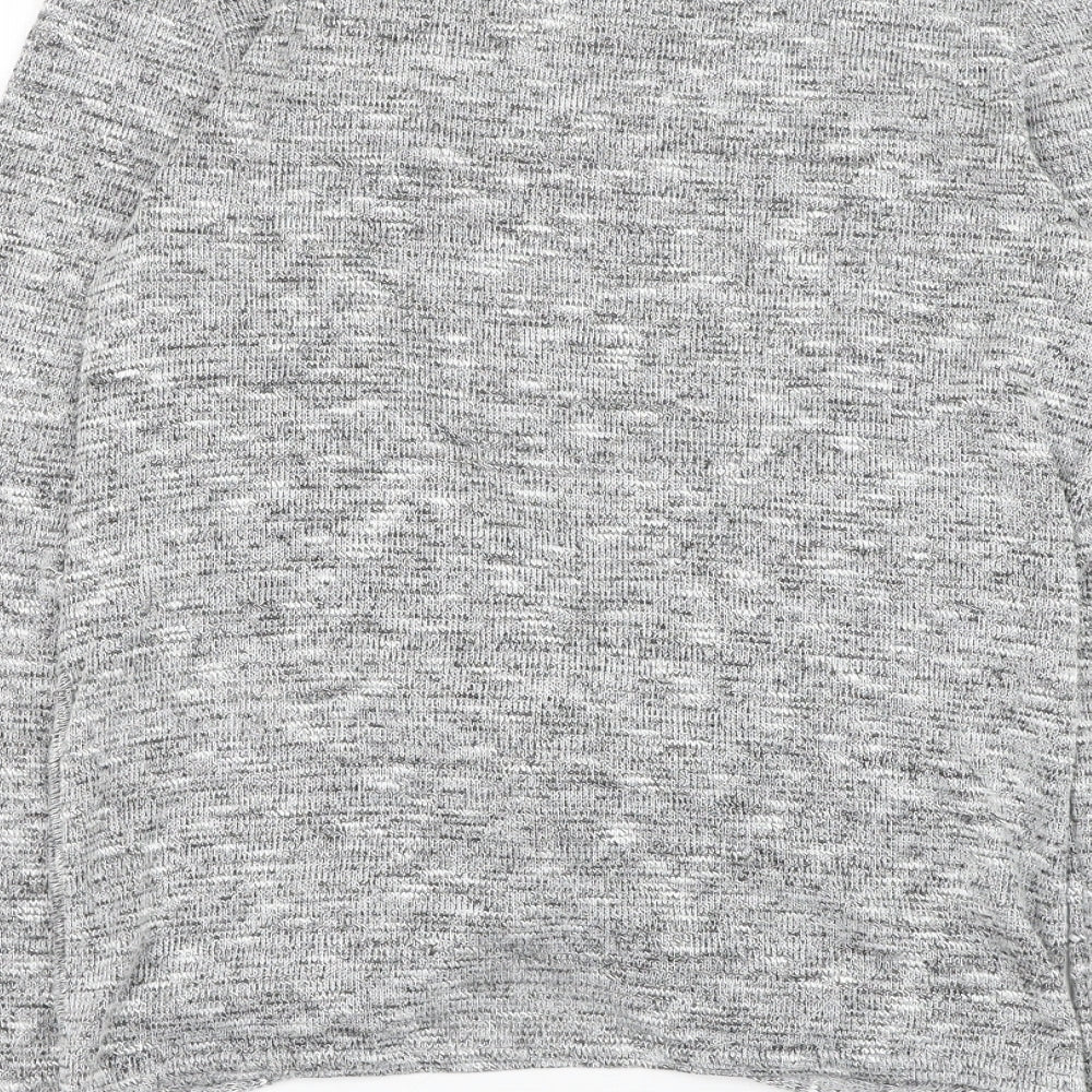 New Look Womens Grey Round Neck Polyester Pullover Jumper Size 10