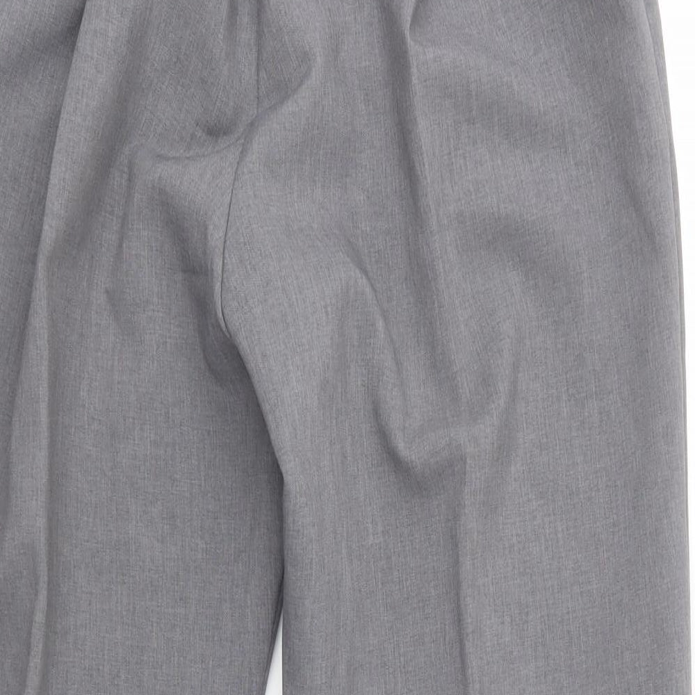 Preworn Womens Grey Polyester Trousers Size 14 L24 in Regular