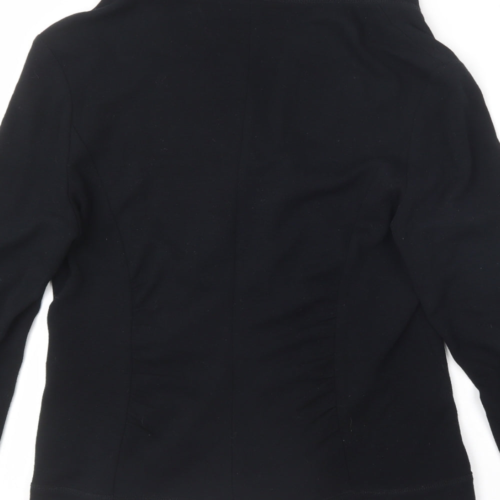 EVELIN BRANDT Womens Black V-Neck Viscose Cardigan Jumper Size S