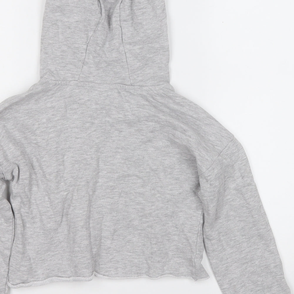 Matalan Girls Grey Cotton Pullover Hoodie Size 9 Years - Stay Sassy
