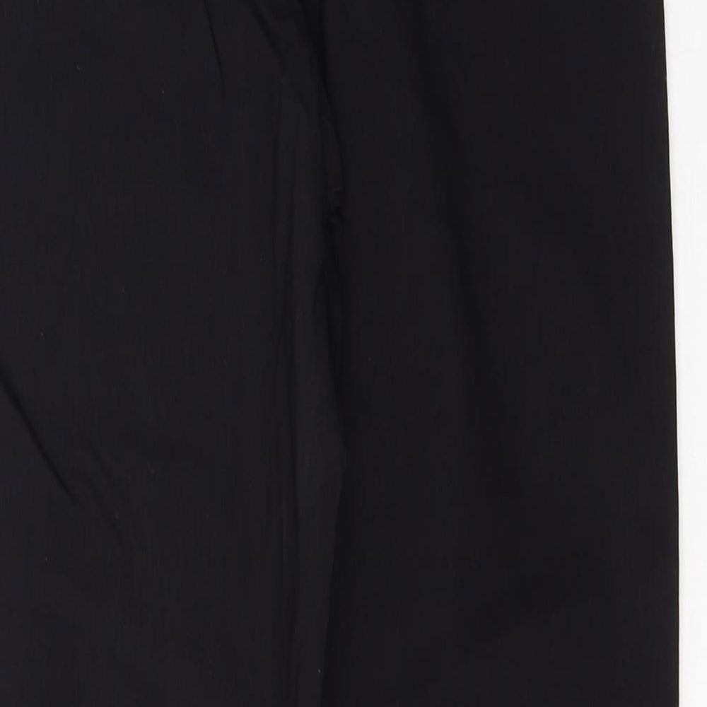 Papaya Womens Black Viscose Trousers Size 10 L28 in Regular Button