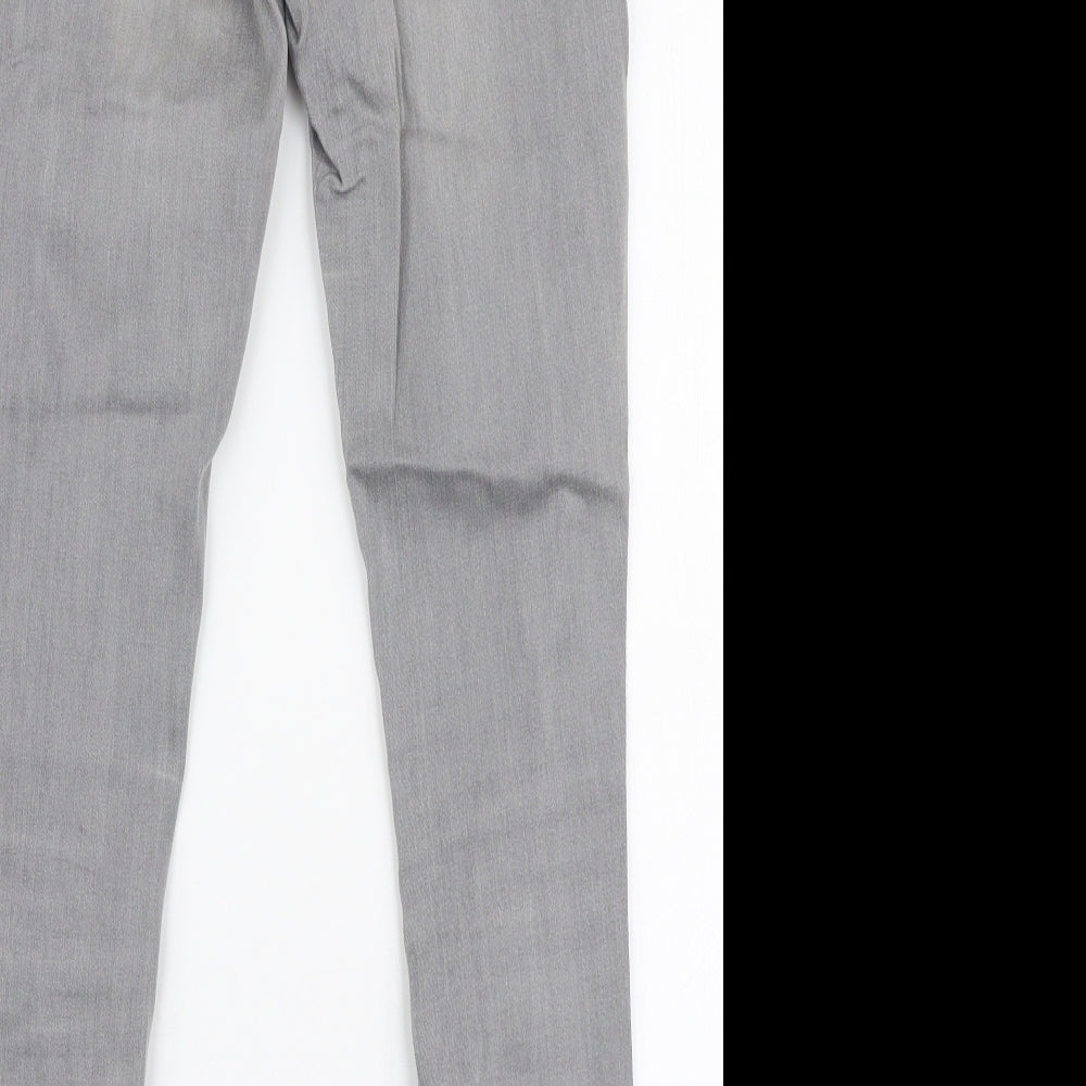 Zara Womens Grey Cotton Skinny Jeans Size 6 L27 in Slim Zip