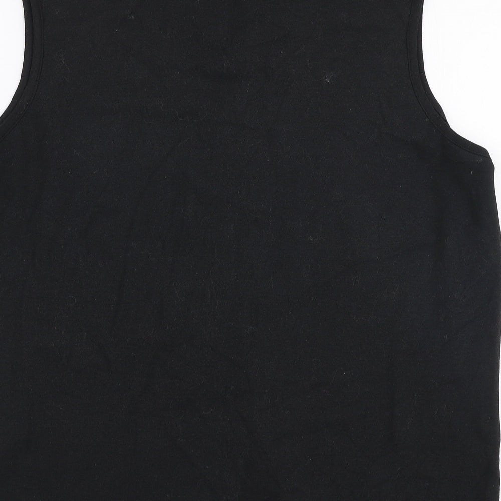 Bonmarche Womens Black Polyester Basic Polo Size L Collared