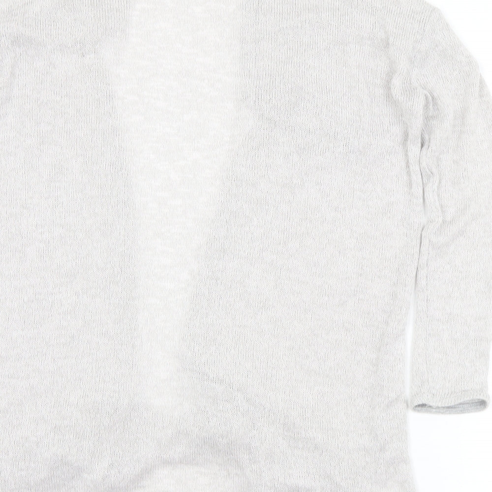 Divided Womens Grey Collared Viscose Cardigan Jumper Size M