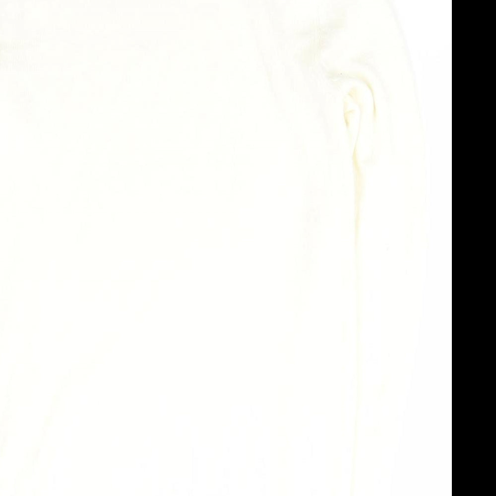 Marks and Spencer Womens Ivory Roll Neck Acrylic Pullover Jumper Size 6