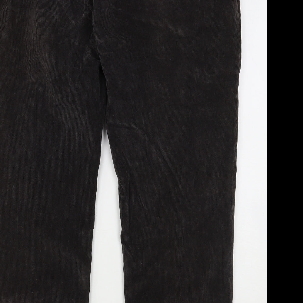 Dunnes Stores Mens Black Cotton Trousers Size 44 L28 in Regular