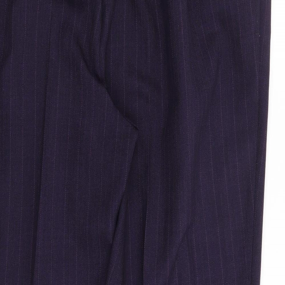Preworn Womens Purple Polyester Trousers Size 37 in L27 in Regular
