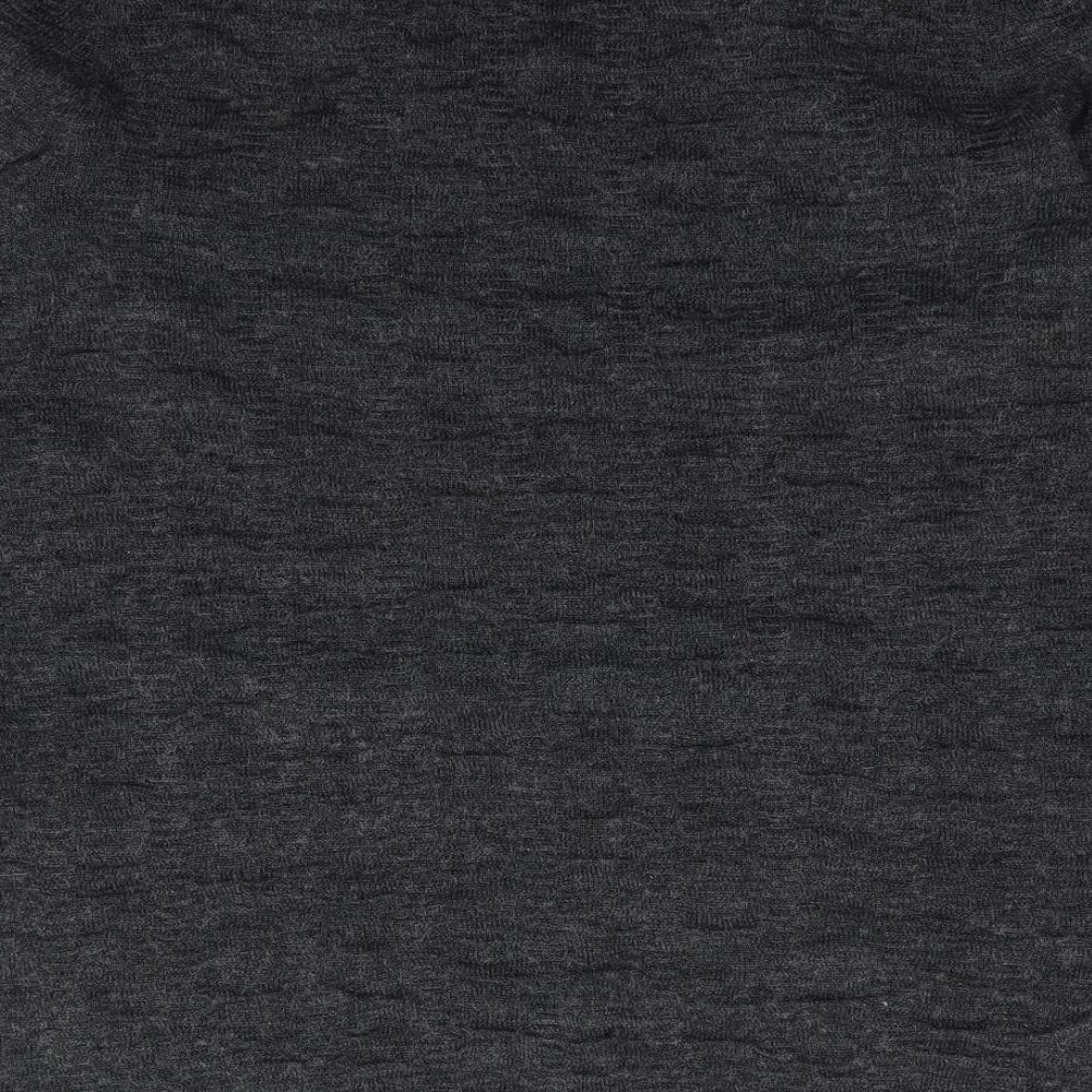 CC Womens Grey Round Neck Acrylic Pullover Jumper Size M