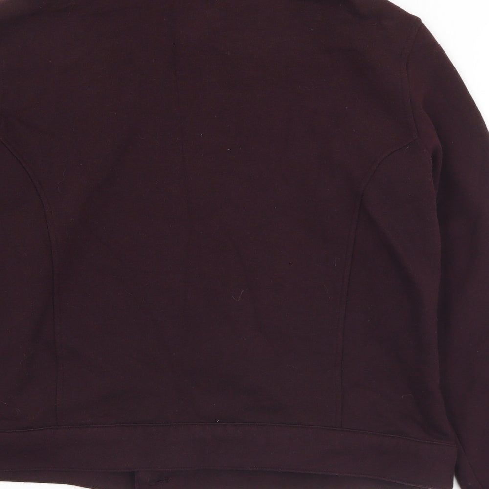 Marks and Spencer Womens Purple Jacket Size 14 Zip