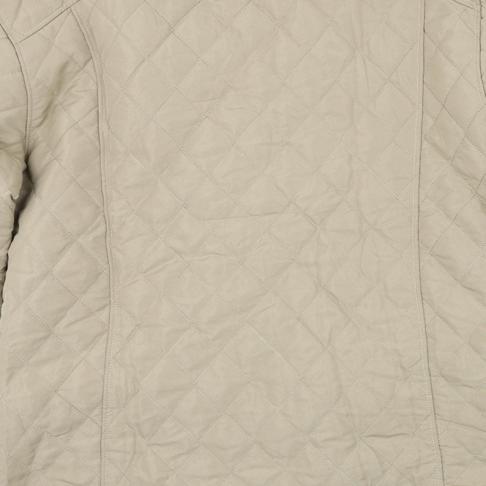 Urban Diva Womens Beige Quilted Coat Size XL