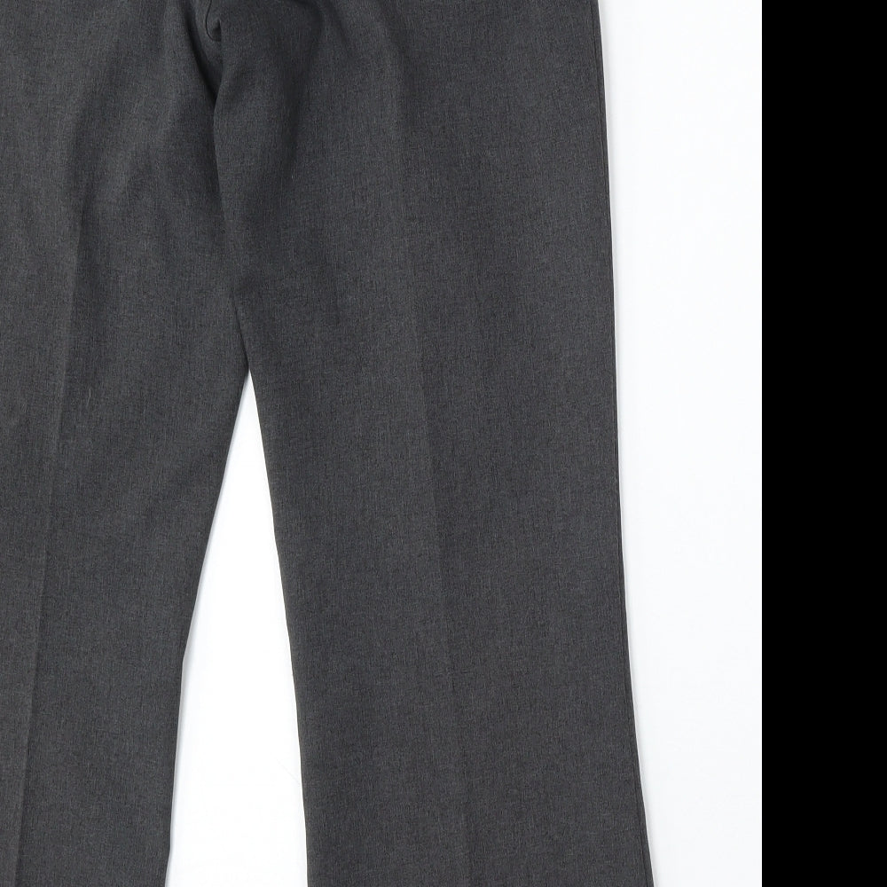 Papaya Womens Grey Polyester Trousers Size 12 L29 in Regular
