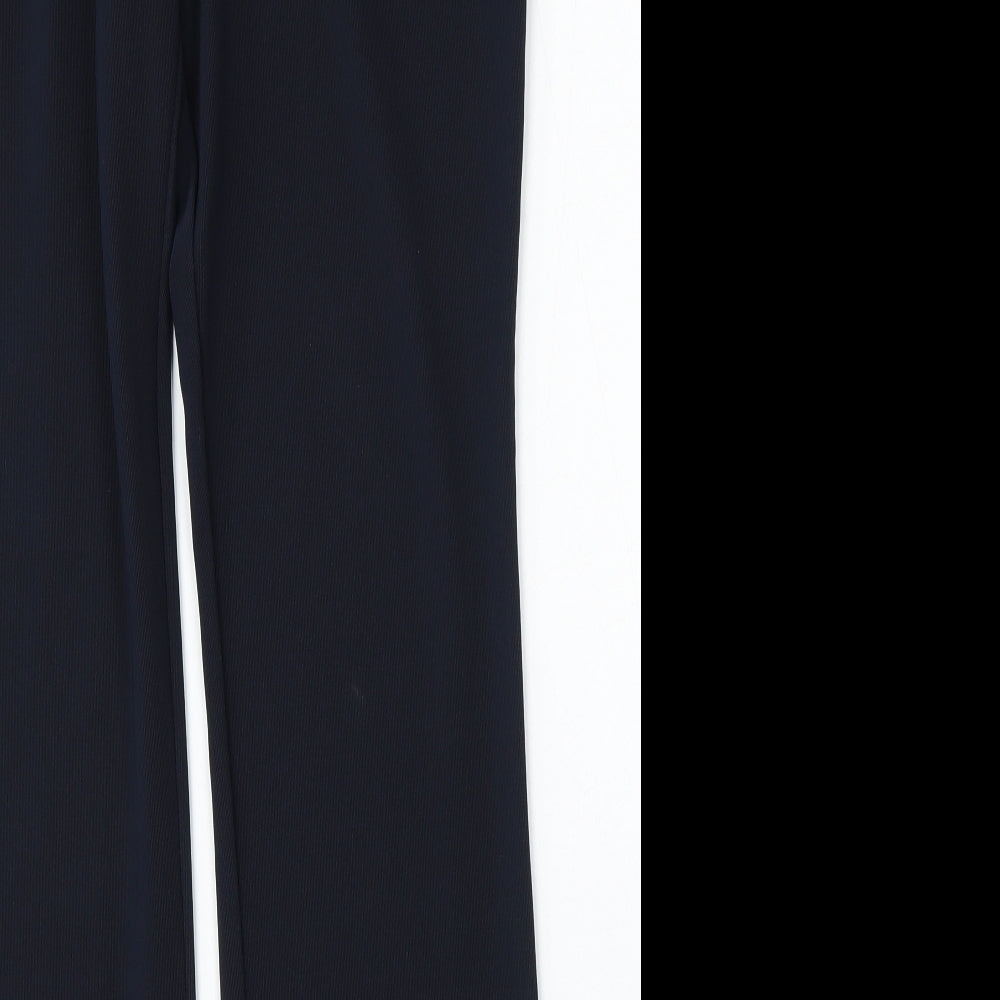 Preworn Womens Blue Polyester Trousers Size 30 L29 in Regular