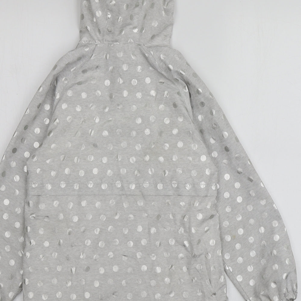Nutmeg Girls Grey Polka Dot Jacket Size 8-9 Years