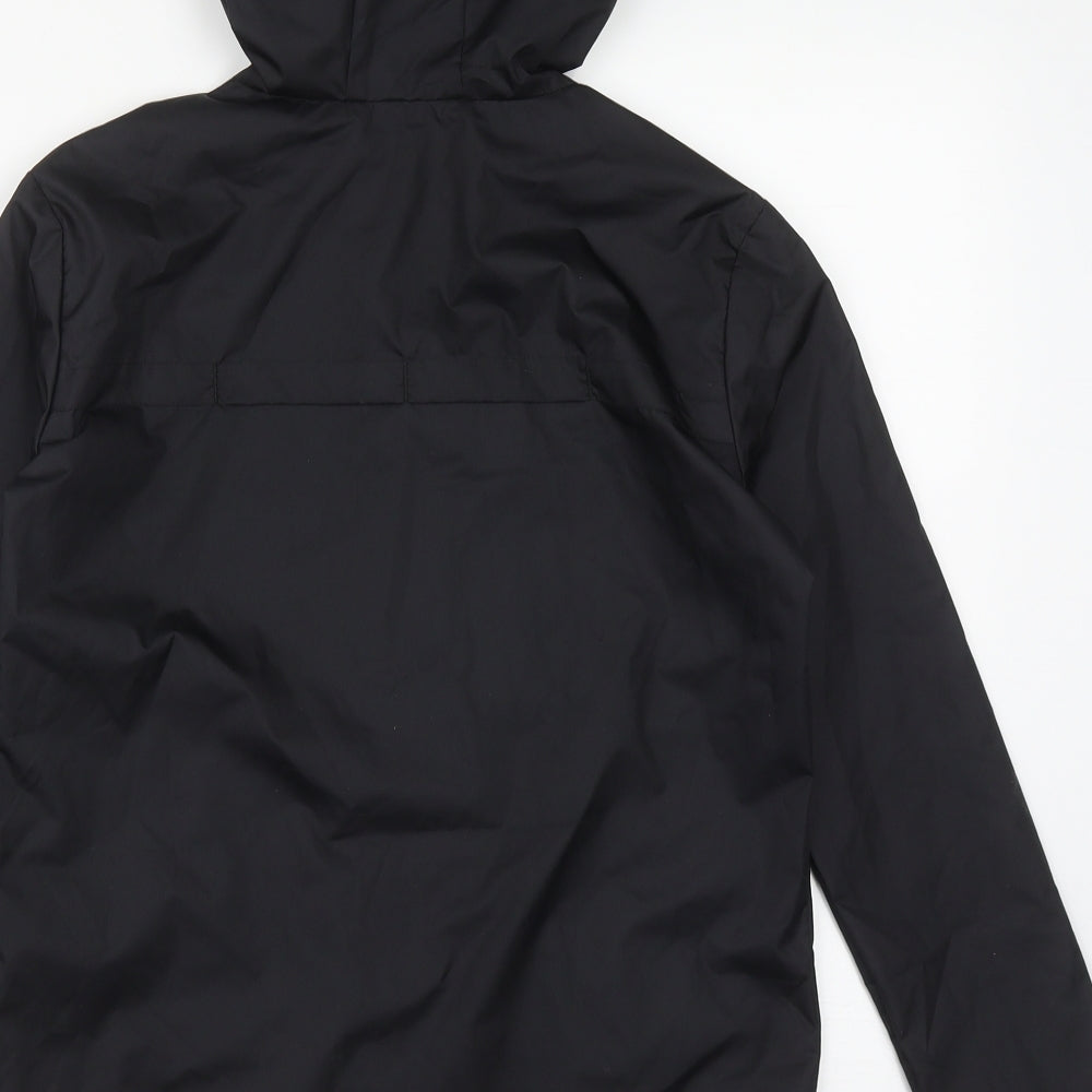 DECATHLON Boys Black Rain Coat Coat Size 12 Years Zip