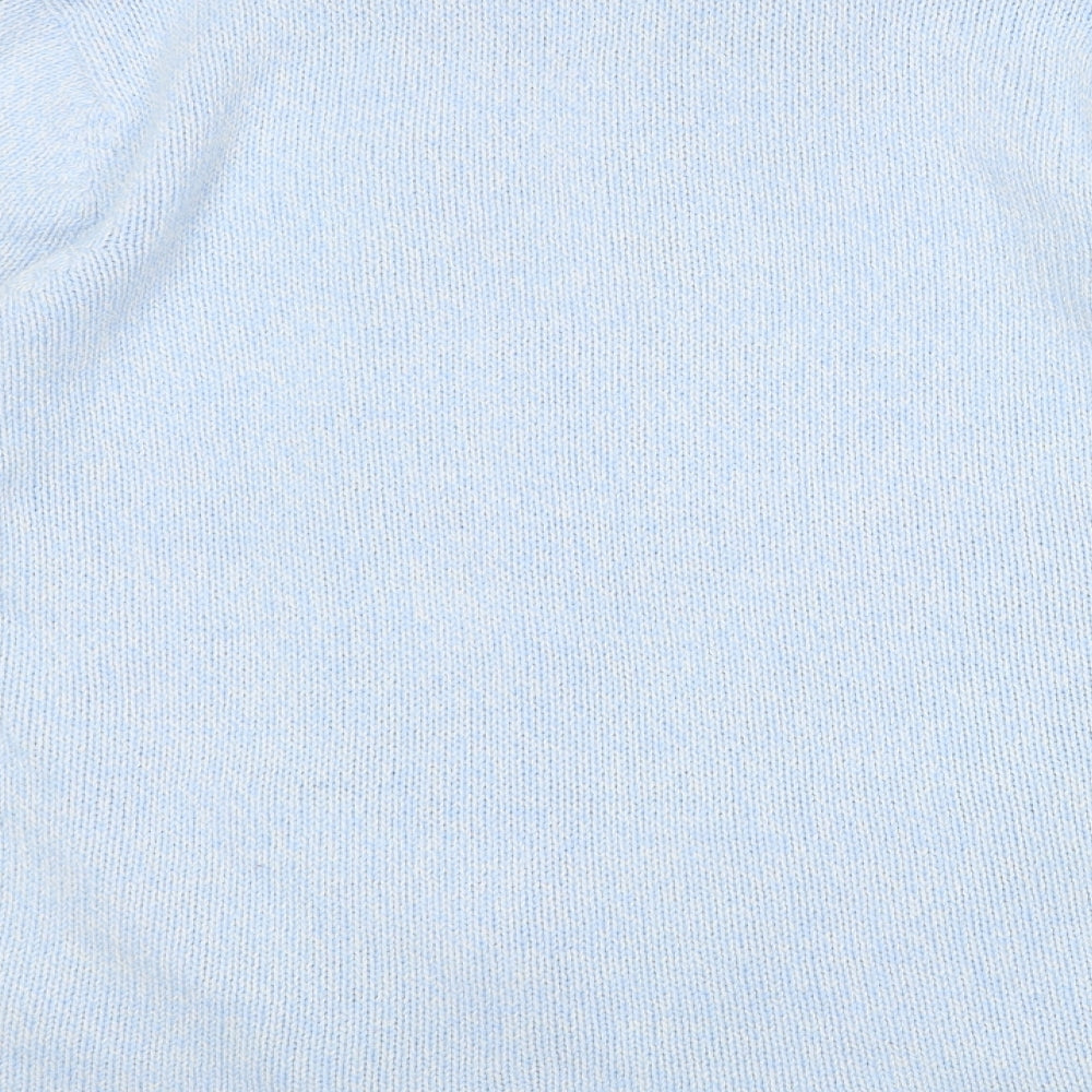 BM collection Womens Blue Collared Polyester Full Zip Jumper Size M