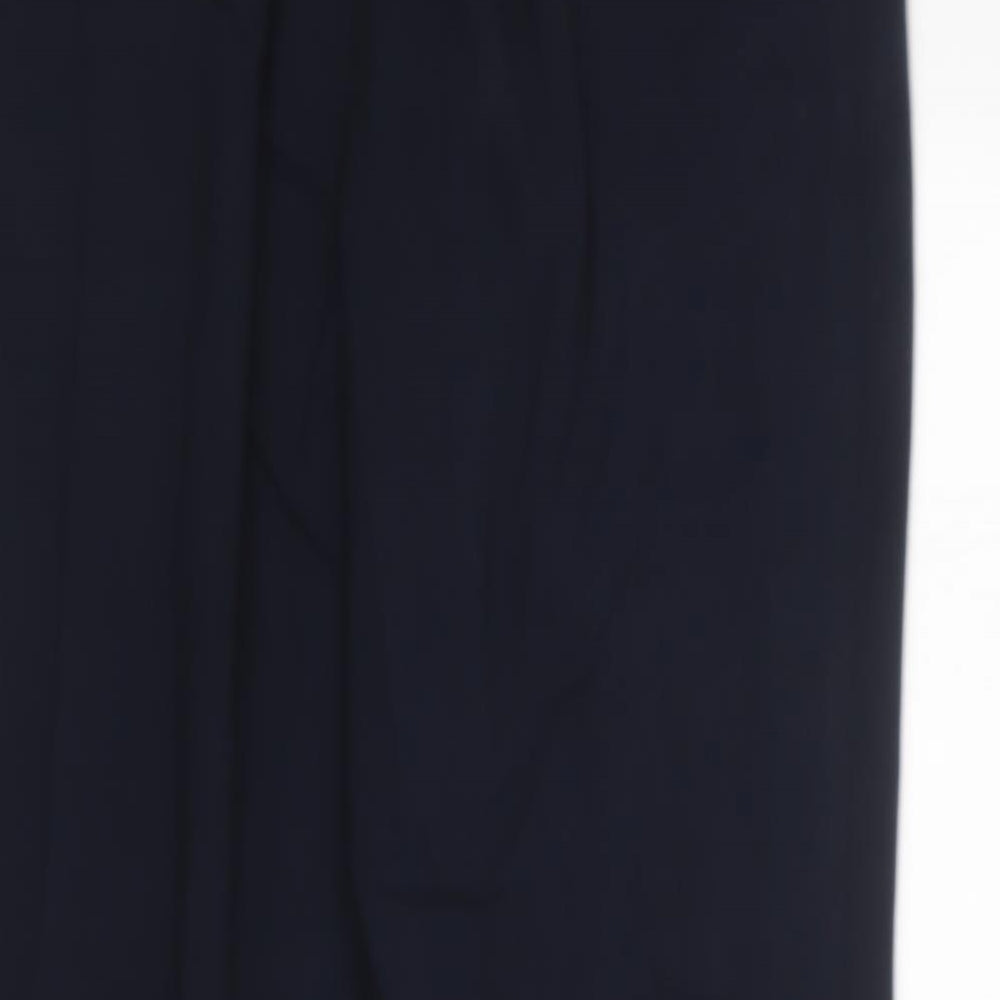 Marks and Spencer Womens Blue Polyester Dress Pants Trousers Size 12 L23 in Regular