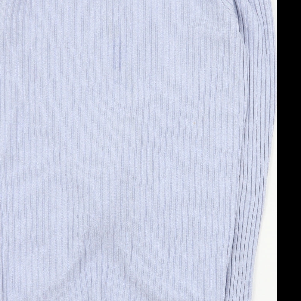 New Look Womens Blue Round Neck Viscose Pullover Jumper Size 10