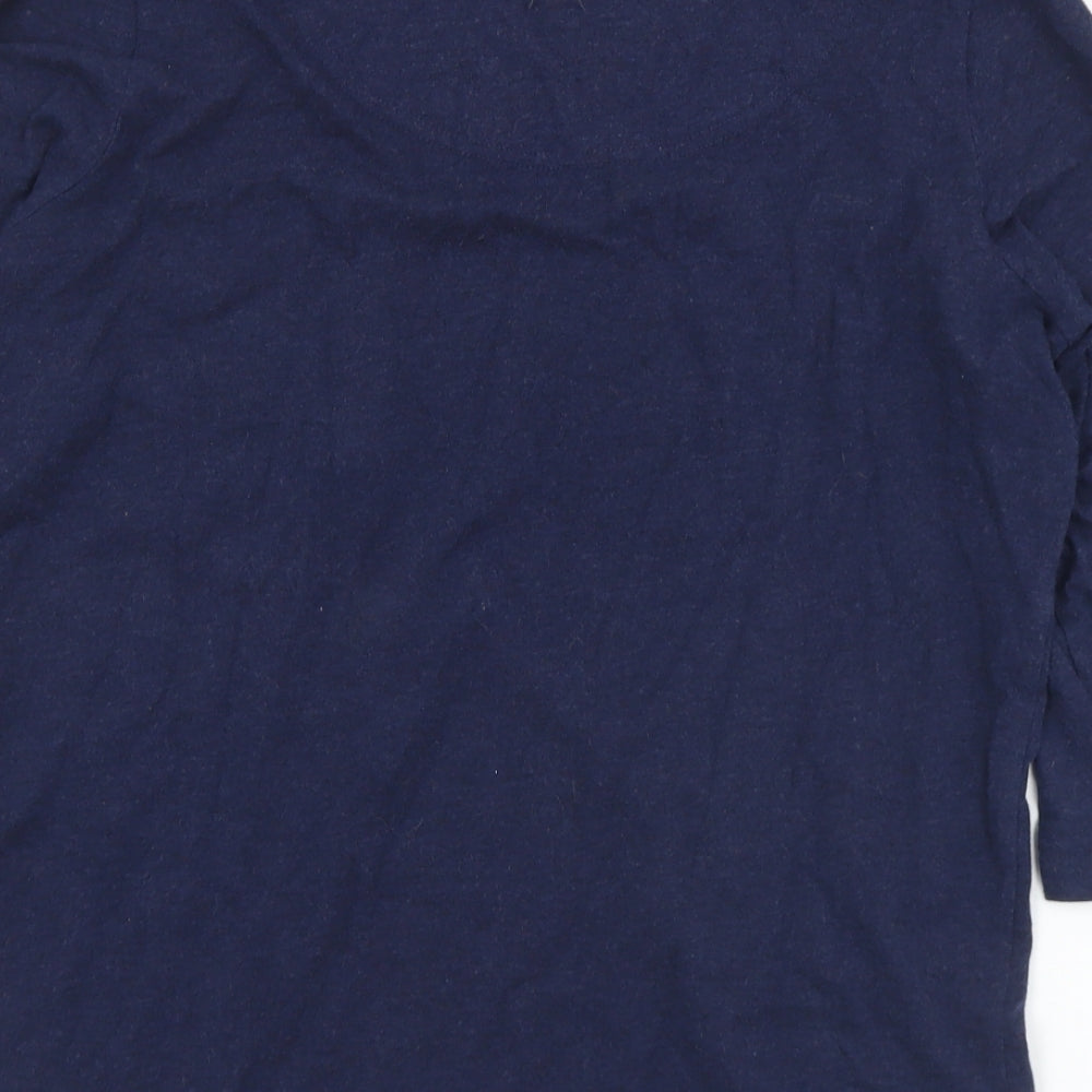 Joules Womens Blue Cotton Basic T-Shirt Size M Round Neck