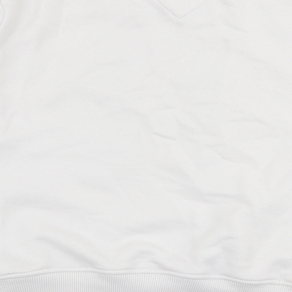 Tommy Hilfiger Womens White Cotton Pullover Sweatshirt Size M Pullover