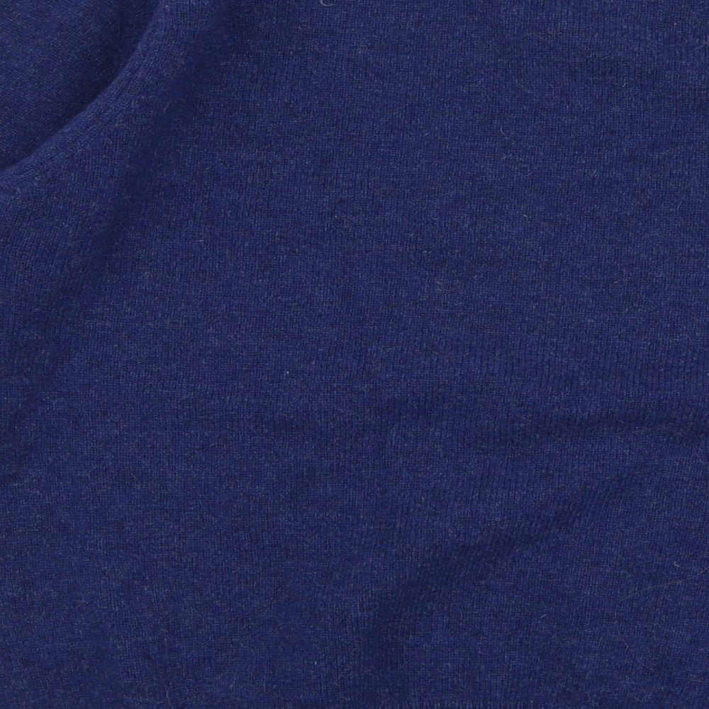 GANT Mens Blue V-Neck Wool Pullover Jumper Size M