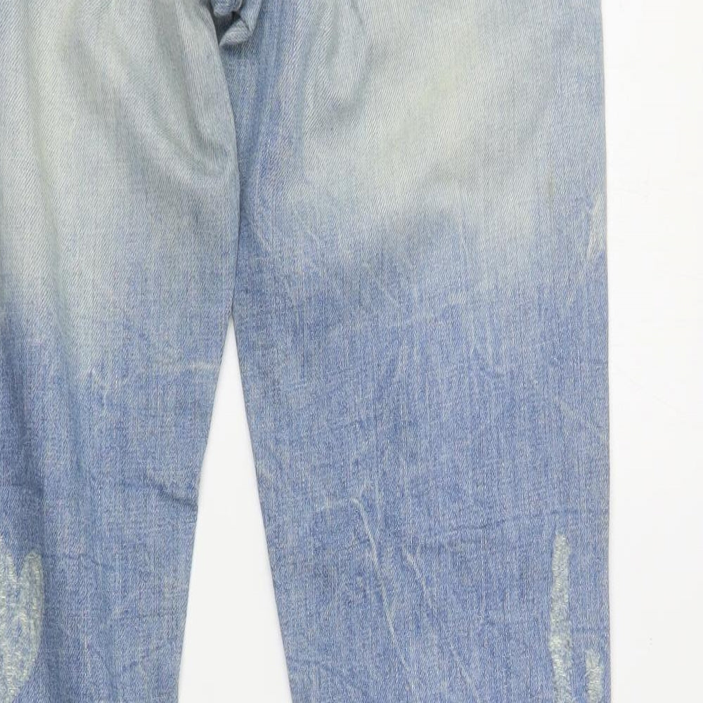 River Island Womens Blue Cotton Bootcut Jeans Size 14 L33 in Regular